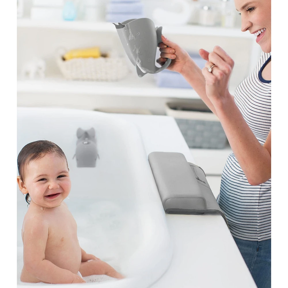 4 Piece Moby Bathtime Essentials kit - Gray