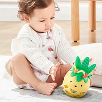 Farmstand Roll-Around Pineapple Rattle Baby Toy