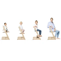 Tripp Trapp® High Chair V2 Black, Nordic Grey Cushion and Stokke® Tray