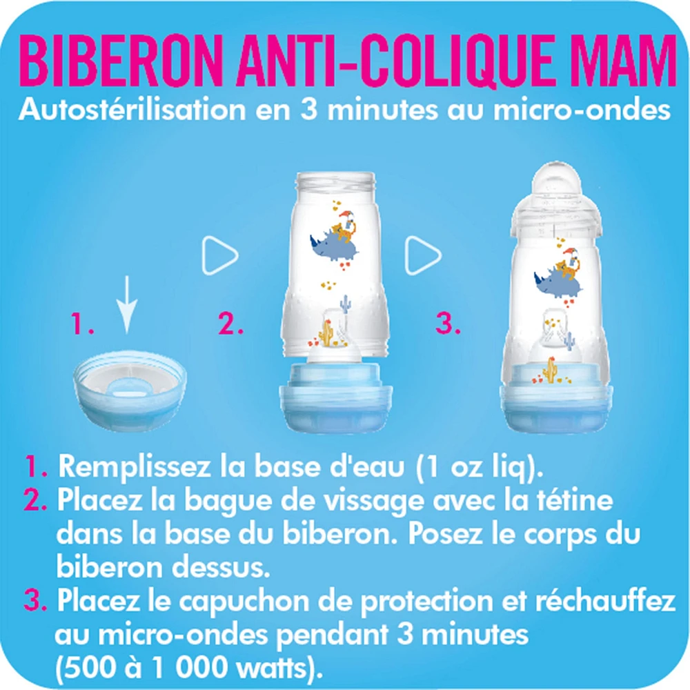 Biberon Anti-Colique Mam 9oz Paquet de 2