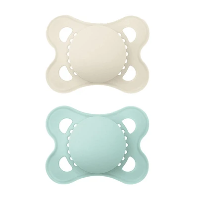 0-6months  Orthodontic Pacifier Matte Set of 2 - Aqua 