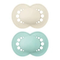 Suce Orthodontique Matte 16mois + Paquet de 2