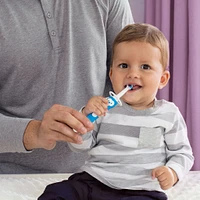 5months+ Learn to Brush Baby Toothbrushes Set of 2 - Blue