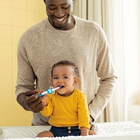 5months+ Learn to Brush Baby Toothbrushes Set of 2 - Blue