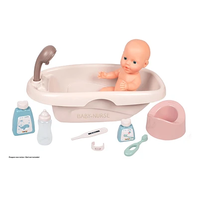 Baignoire et Accessoires pour Poupée (poupée non-incluse)