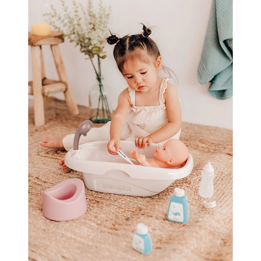 Baignoire et Accessoires pour Poupée (poupée non-incluse)