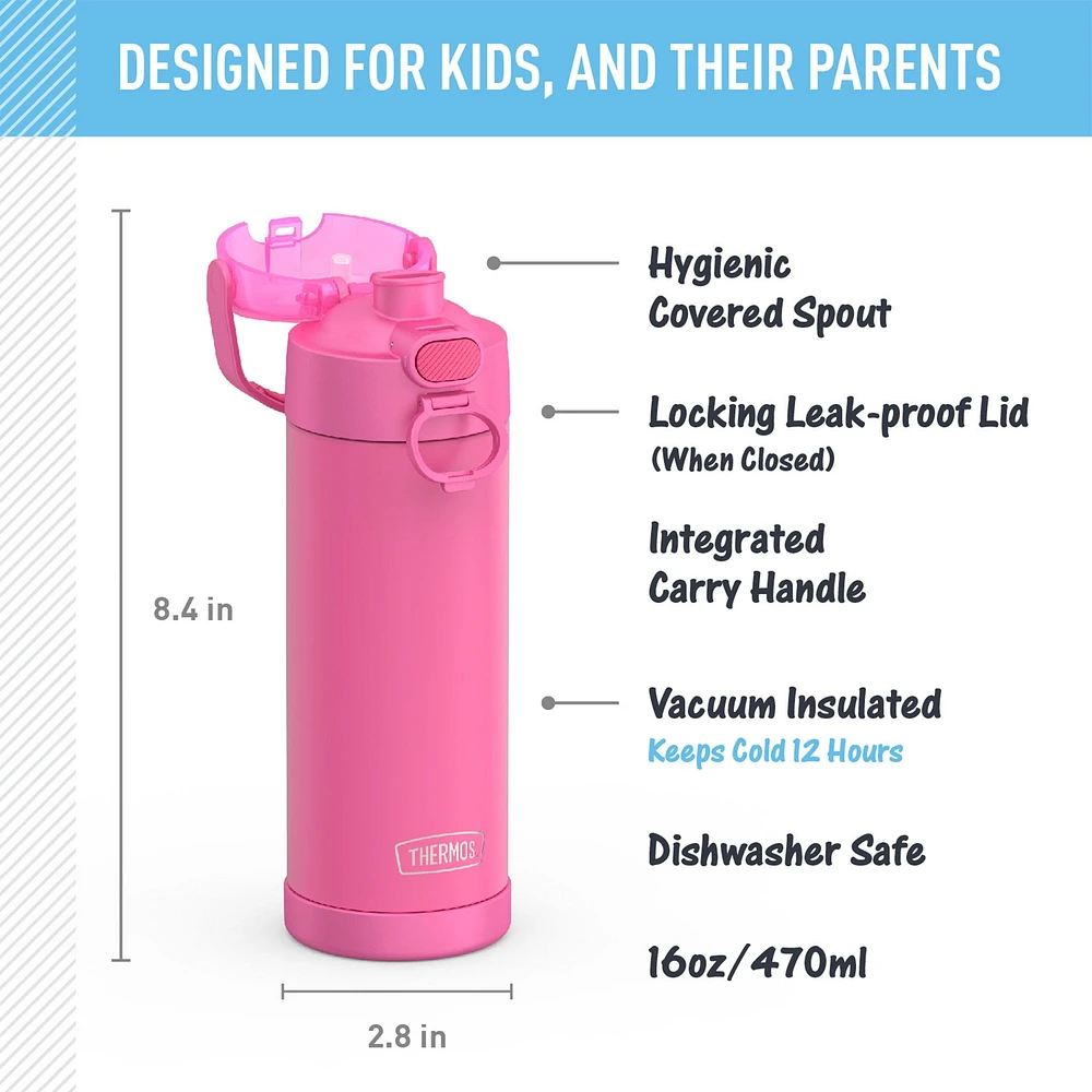 Thermos Bottle 470ml - Neon Pink