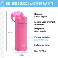 Thermos Bottle 470ml - Neon Pink