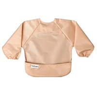 Mess-proof Full Sleeve Bib 2 Pack - Sand / Cinnamon
