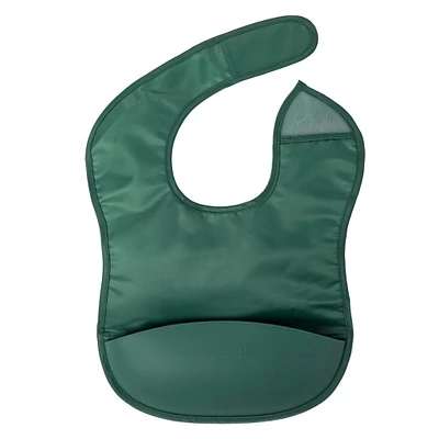 Mess-proof Silicone Pocket Bib - Olive Green