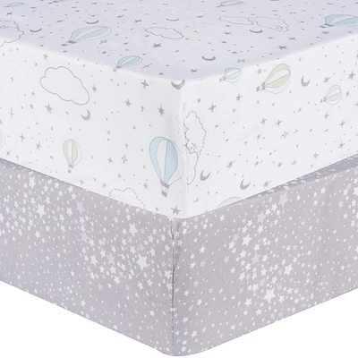 Microfiber Fitted Crib Sheet (2) - Starry Dream