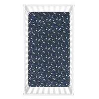Microfiber Fitted Crib Sheet (2) - Rocket