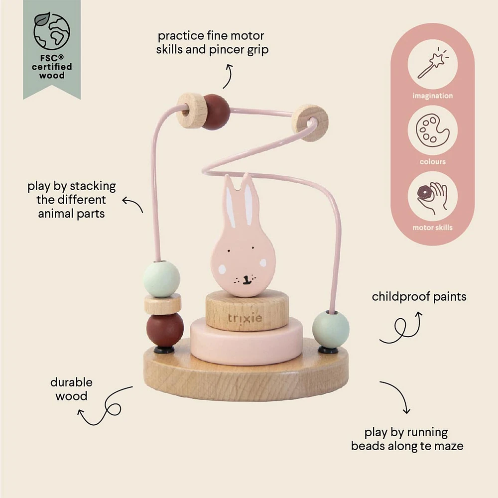 Wooden Beads Maze Mrs Rabbit