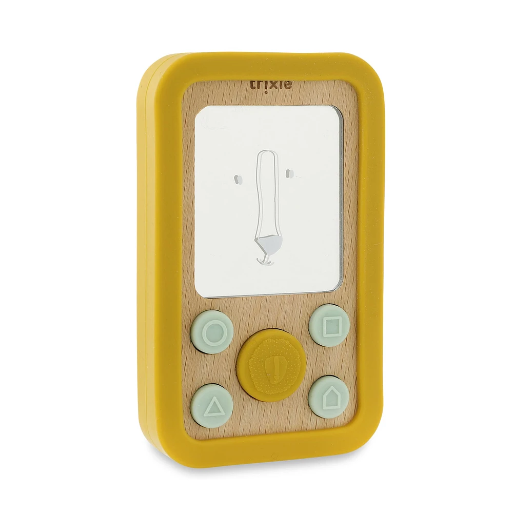Wooden Silicone Baby Phone Mr Lion