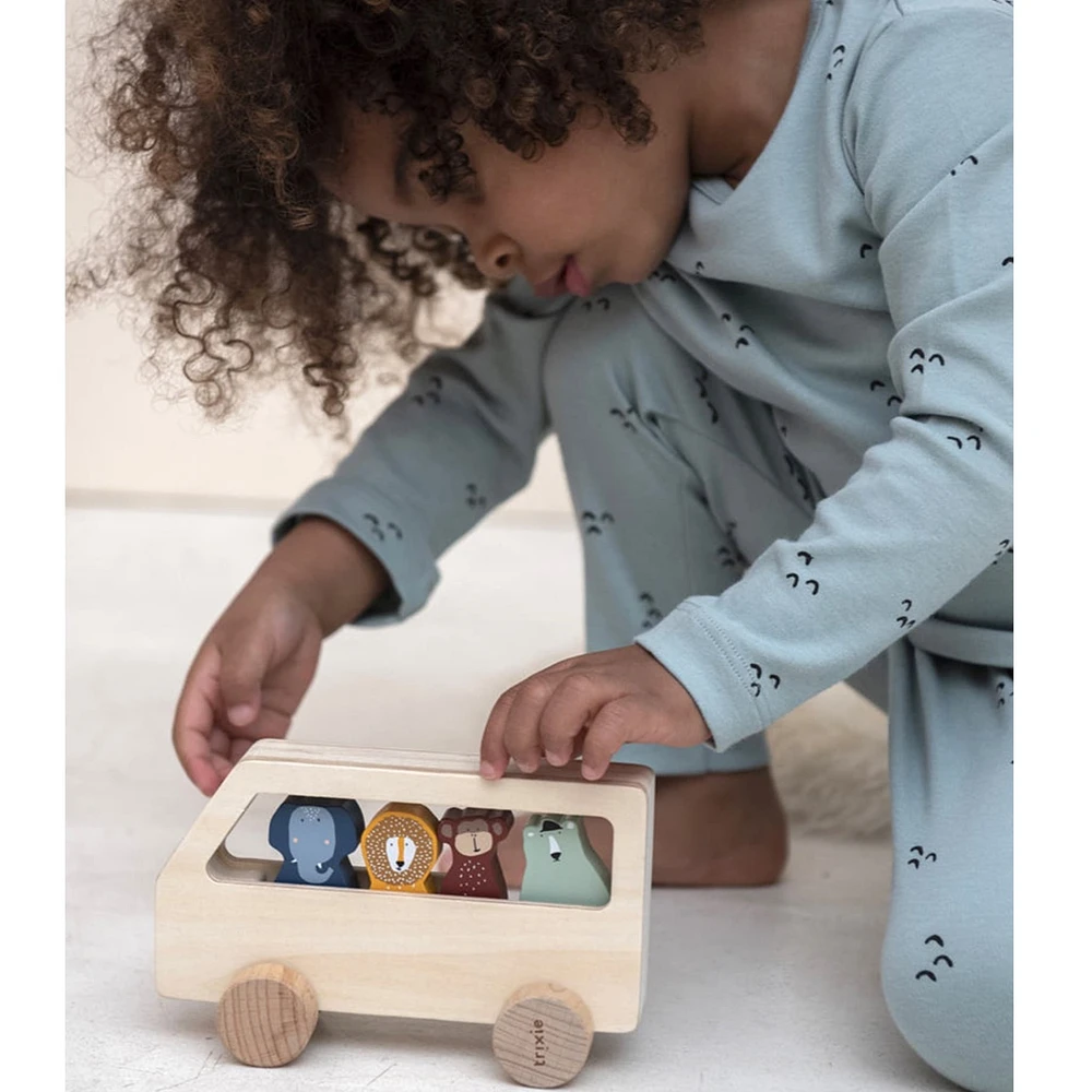 Bus Animaux en Bois