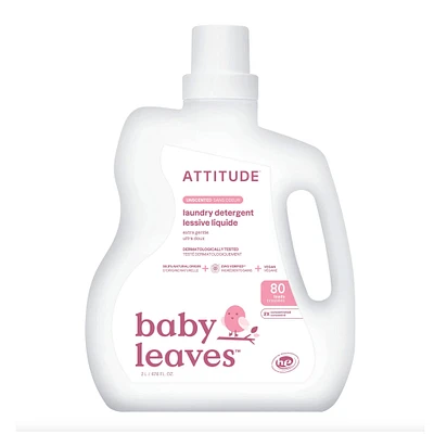 Lessive pour bébé non parfumée 80 brassées 2L