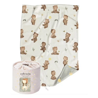 Grande Couverture Minky - Petit Ourson