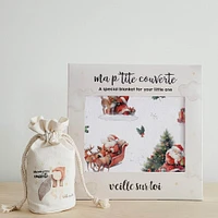 Minky Little Blanket - Santa Claus