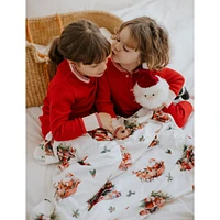 Minky Little Blanket - Santa Claus