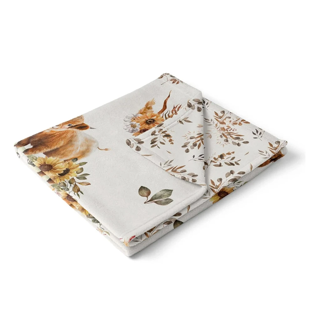 Petite Couverture Minky Vache - Petite Caillie