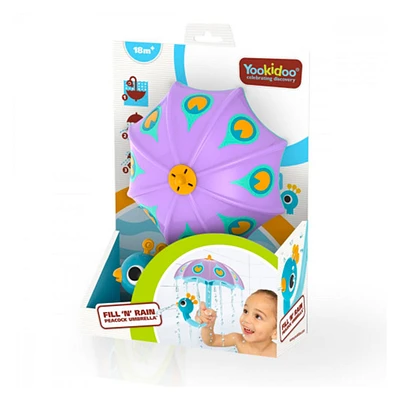 Jouet de Bain Parapluie Paon Mauve