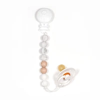 Pacifier-Clip Maxi Wood Marble