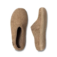 Wool Felt Clog Leather Sole