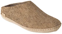 Wool Felt Clog Leather Sole