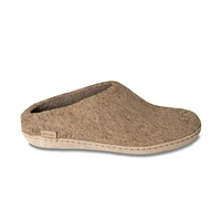 Wool Felt Clog Leather Sole
