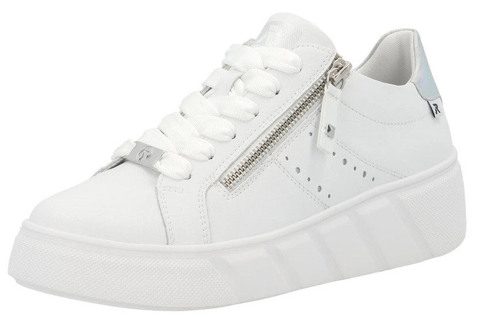 White Lace Up Side Zip