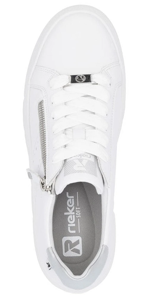 White Lace Up Side Zip