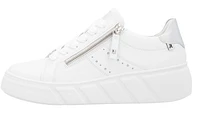 White Lace Up Side Zip
