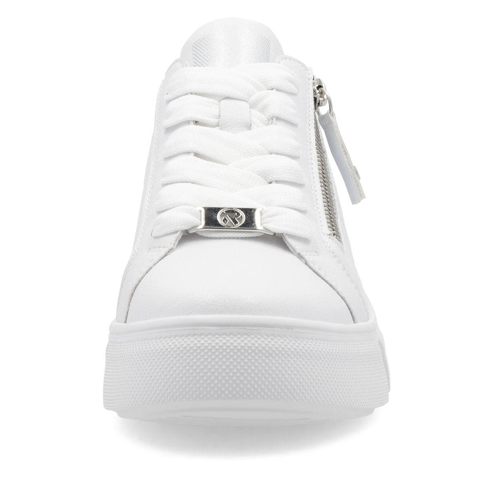White Lace Up Side Zip