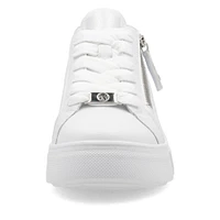 White Lace Up Side Zip