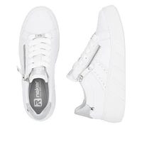 White Lace Up Side Zip