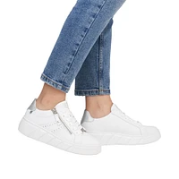 White Lace Up Side Zip