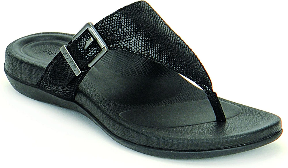 Rita Adjustable Thong Sandal Black