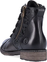 Black Lace Up Fur Lied