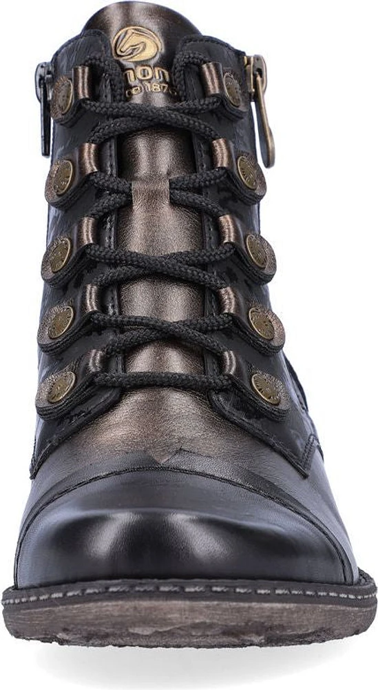 Black Lace Up Fur Lied