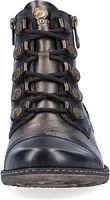 Black Lace Up Fur Lied