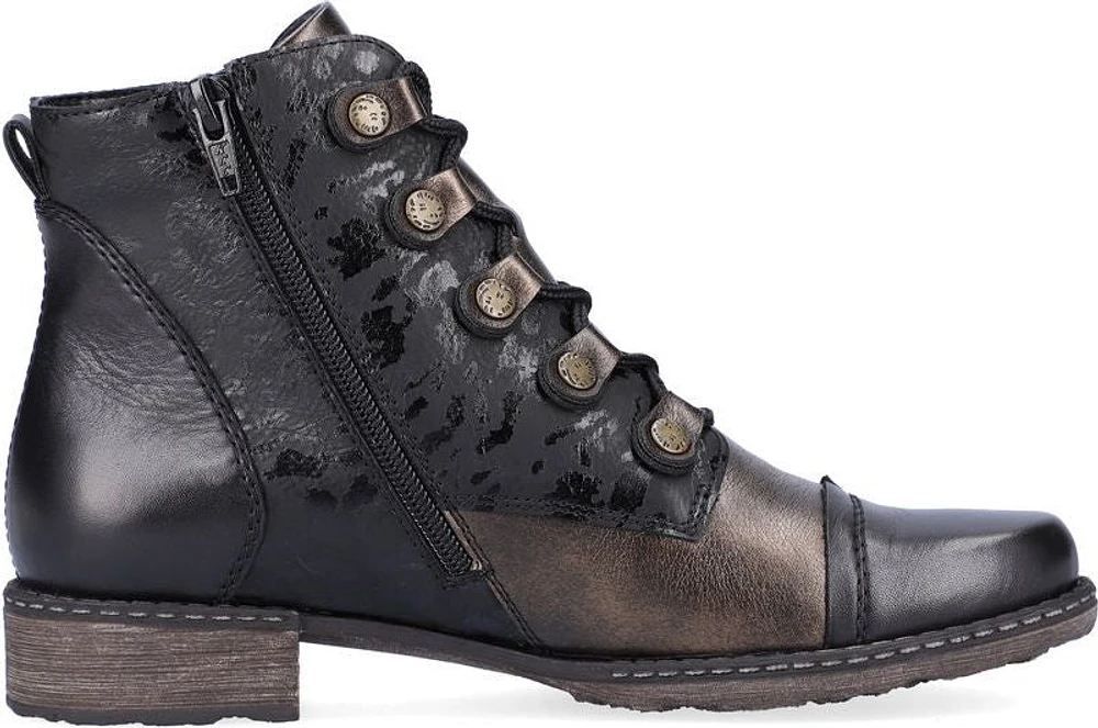 Black Lace Up Fur Lied