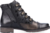 Black Lace Up Fur Lied