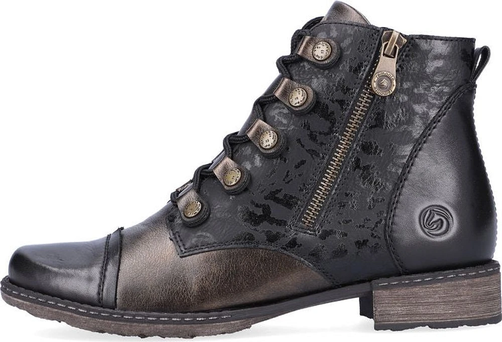 Black Lace Up Fur Lied