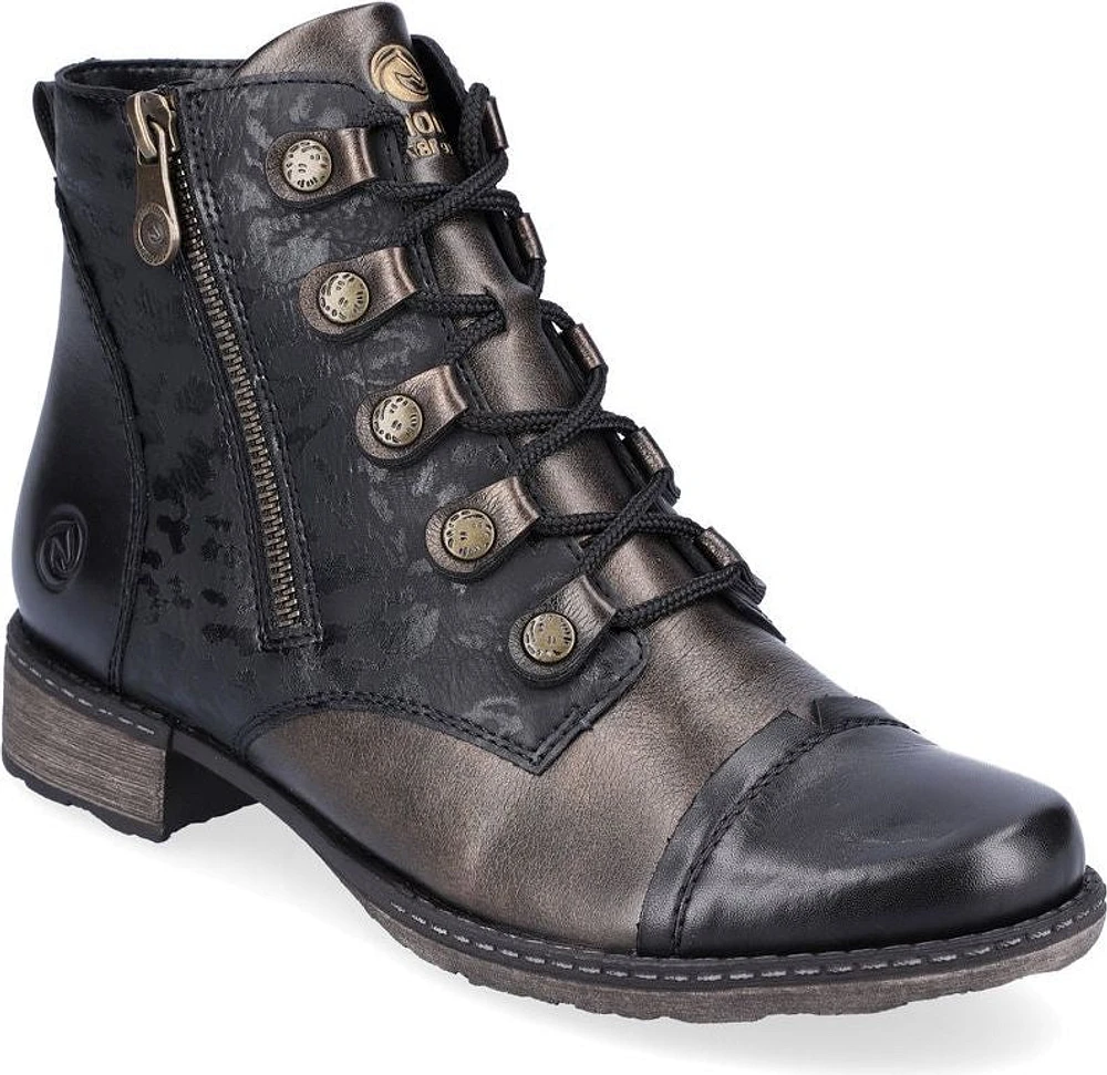 Black Lace Up Fur Lied