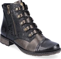 Black Lace Up Fur Lied
