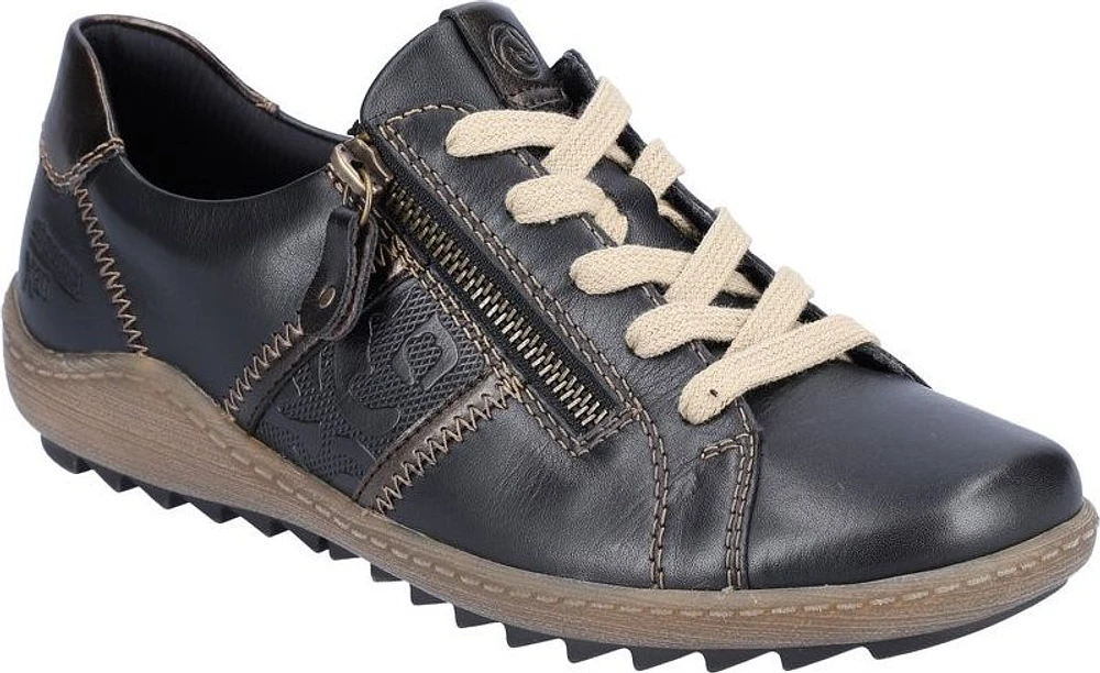 Black Lace Up With Side Zip