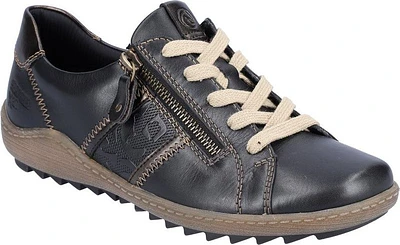 Black Lace Up With Side Zip