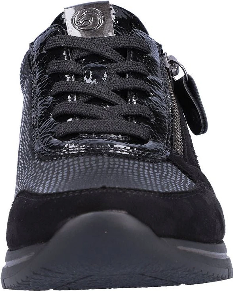Black Lace Up With Zip