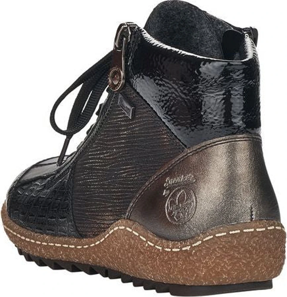 Black Lace Up Ankle Boot