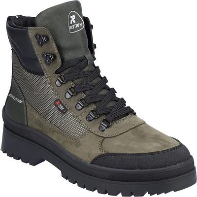Green Lace Up Winter Boot